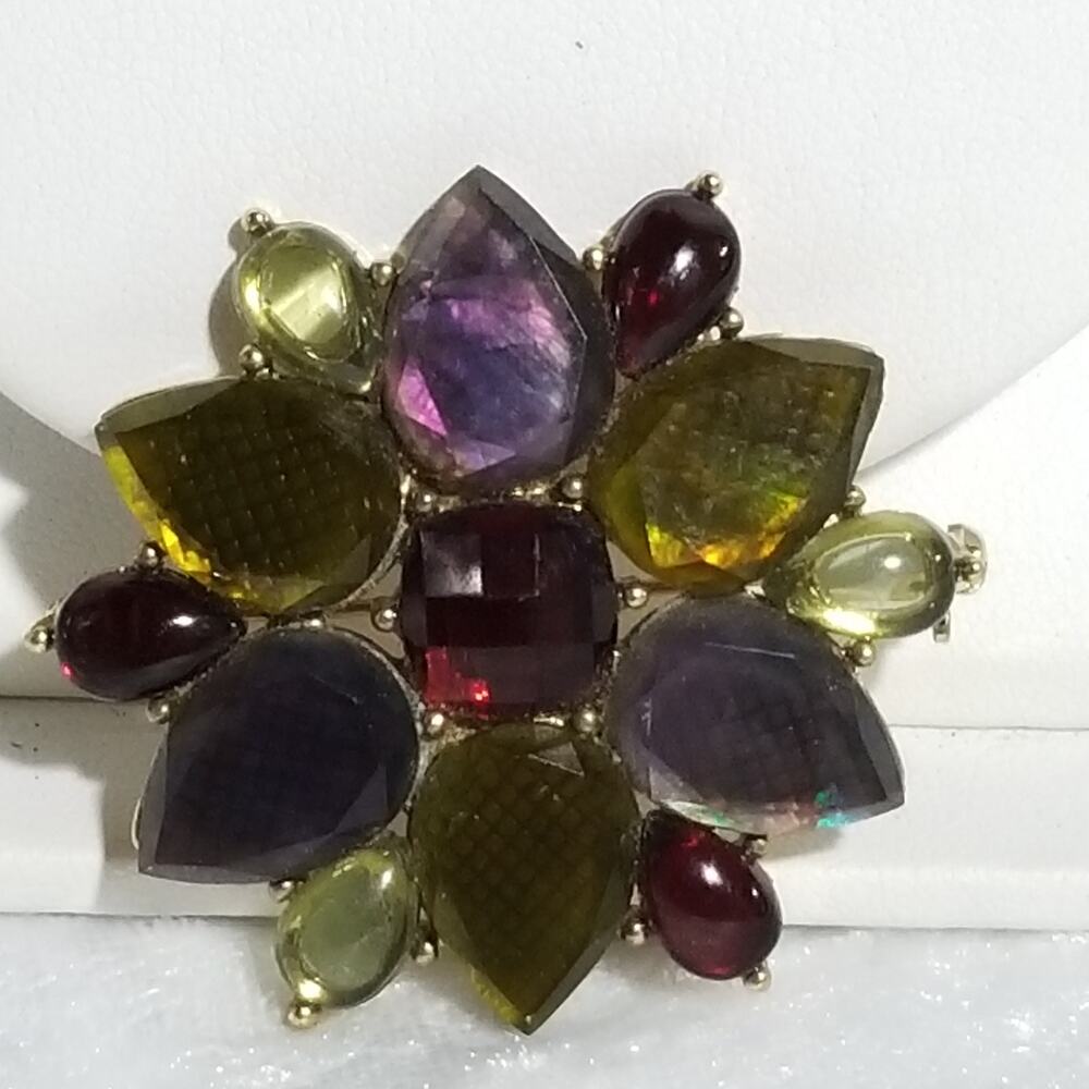 LC Liz Claiborne vintage brooch 1 6/8" diameter  1.1622